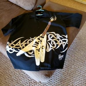 GIBSON GUITAR FLYING V BOWLING SHIRT
